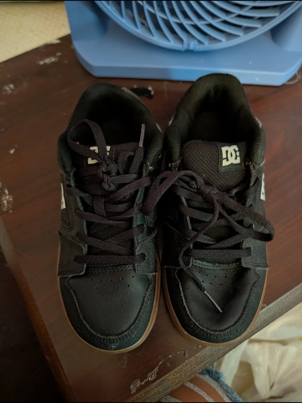 DC Kids Black & Gum Skate Shoes